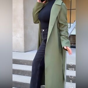 Trench Coat Green by Kittenish Size Medium